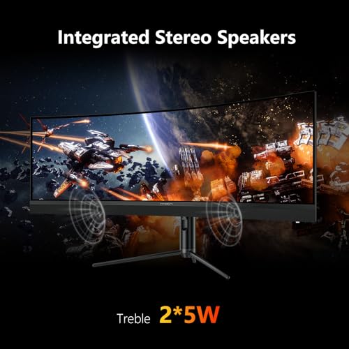 INNOCN 45C1R 45 Inch 5120 x 1440p Ultrawide Curved Gaming Monitor, R1500, HDR400, USB Type-C 90W Power Delivery, PIP/PBP, Built-in Speaker