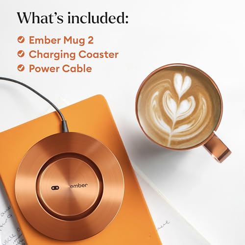 Ember Temperature Control Smart Mug 2, 14 Oz, App-Controlled Heated Coffee Mug with 80 Min Battery Life and Improved Design, Black