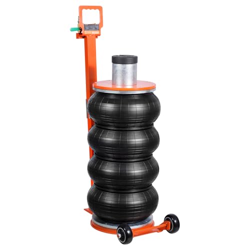 VEVOR Air Jack, 6 Ton/13000 lbs Quadruple Bag Air Jack, Lift up to 26.5", with Heightened Column & Adjustable Handle, Thick Rubber Pad