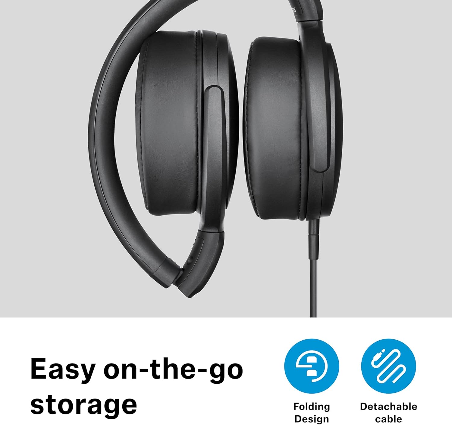Sennheiser HD 400S Closed Back, Around Ear Headphone with One-Button Smart Remote on Detachable Cable