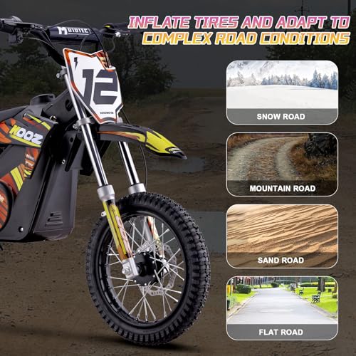 MotoTec 36v 1000w (HP112E) Electric Dirt Bike Orange