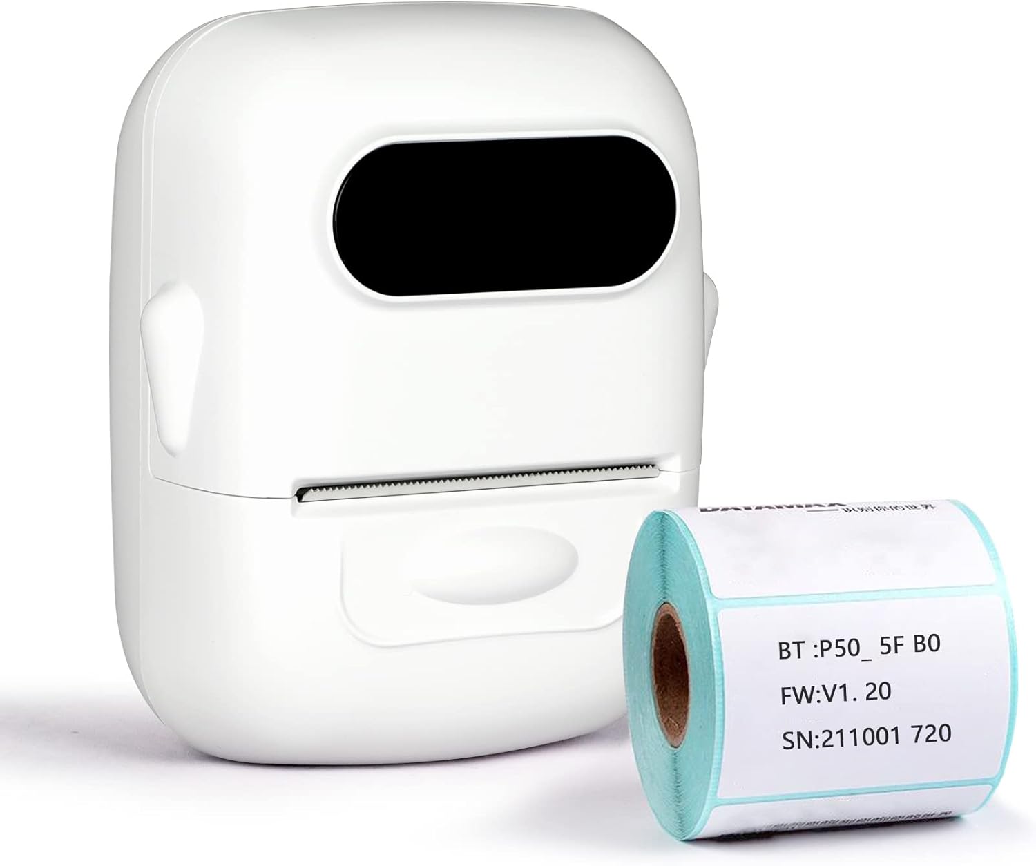 P50 Label Printer Portable Mini Label Maker Machine Bluetooth Thermal Label Maker Compatible with Android & iOS System Apply to Labeling Office Cable