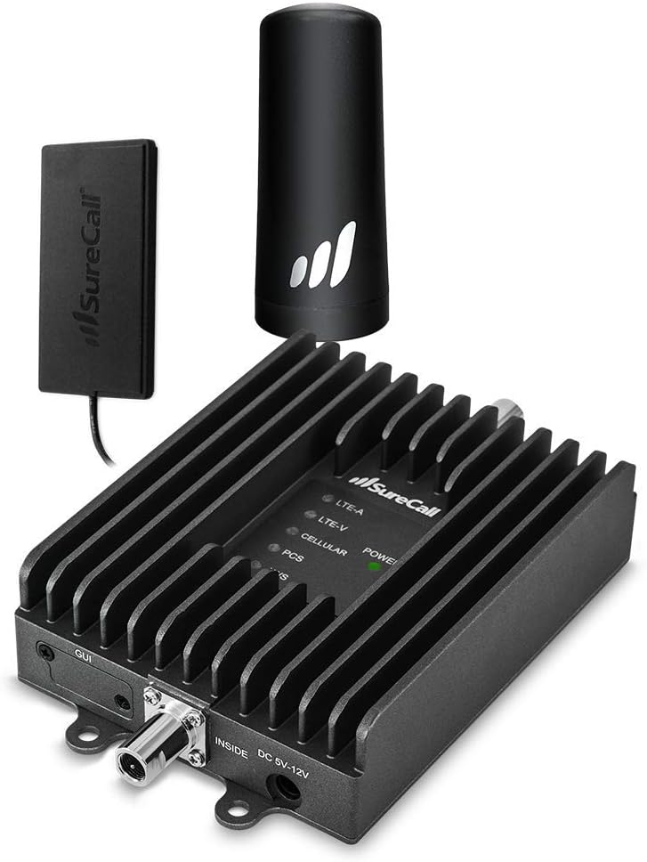SureCall Fusion2Go 3.0 RV Cell Signal Booster for Motorhome, 5G/4G LTE, Large Vehicles, Permanent Omni Antenna