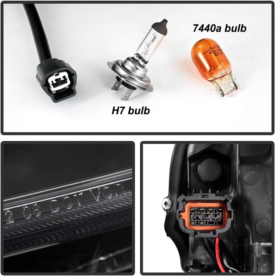 ACANII - For 2010-2013 Infiniti G37 11-12 G25 Q40 4-Door Sedan Black w/LED Switchback DRL Sequential Signal Headlights
