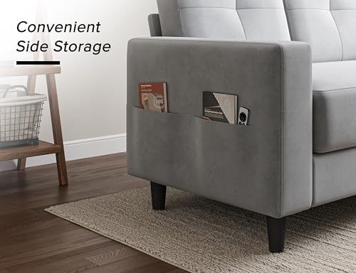 Txtin's Loveseat Sofa 53" Small Couches for Small Spaces 2 Seater Mini Couch for Bedroom Comfy Modern Love Seat for Apartment Office Living Room Brown