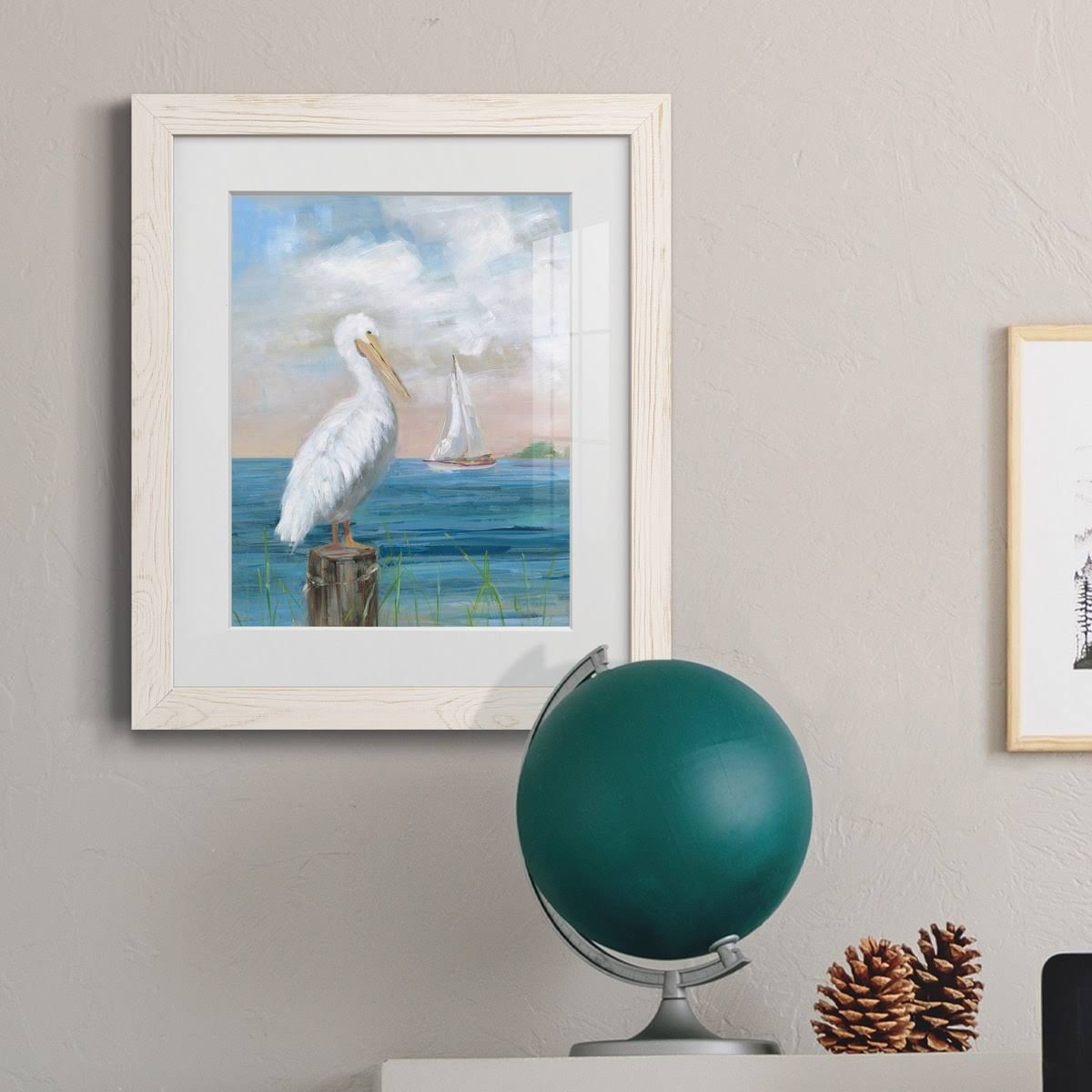 Pelican View I-Premium Framed Print - Ready to Hang - 17X20 - White
