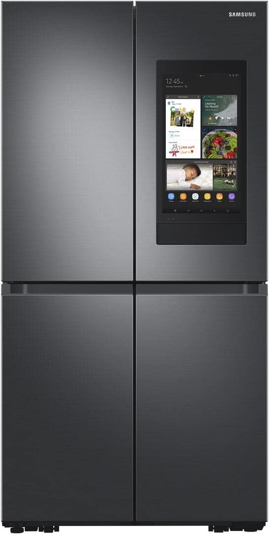 SAMSUNG 28.6 Cu. Ft. Fingerprint Resistant Black Stainless Steel Smart 4-Door Flex Refrigerator Featuring Family Hub With Beverage Center And Dual