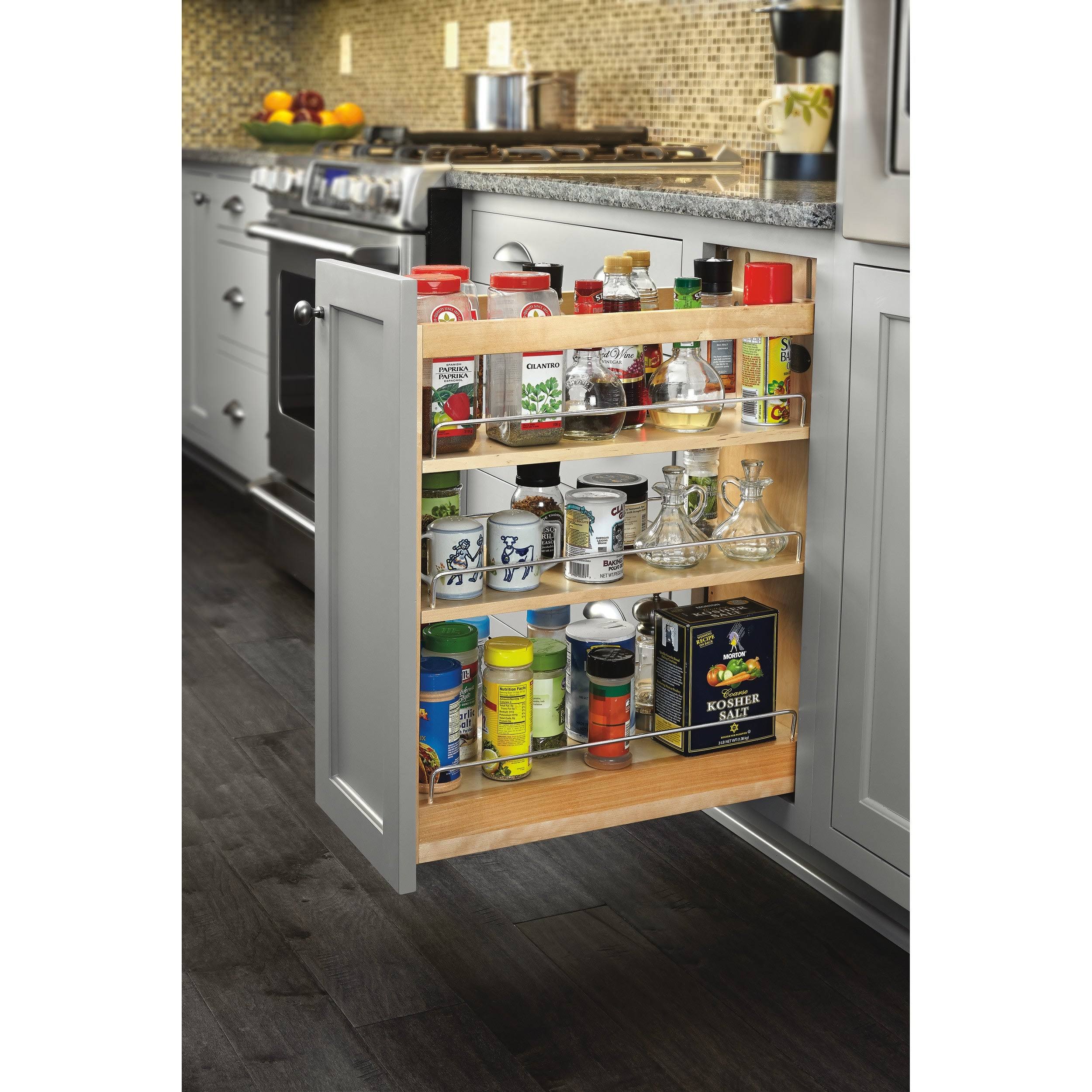 Rev-A-Shelf 8.5x22 Soft-Close Base Cabinet Organizer, Natural