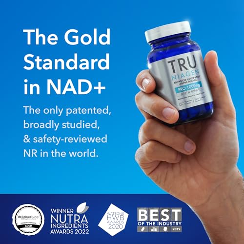 TRU NIAGEN PRO NAD+ Supplement for Anti Aging and Cell Regeneration, 2 x 500mg Patented Niagen