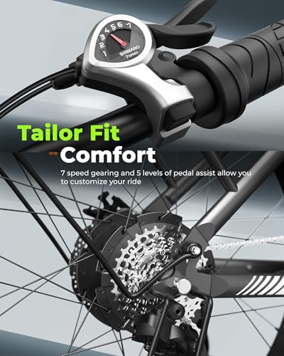 isinwheel M60 Electric Bike for Adults 750W 28mph Ebike with 48V 13Ah Removable Battery, USB Charging Port, 7 Speed Gearshift
