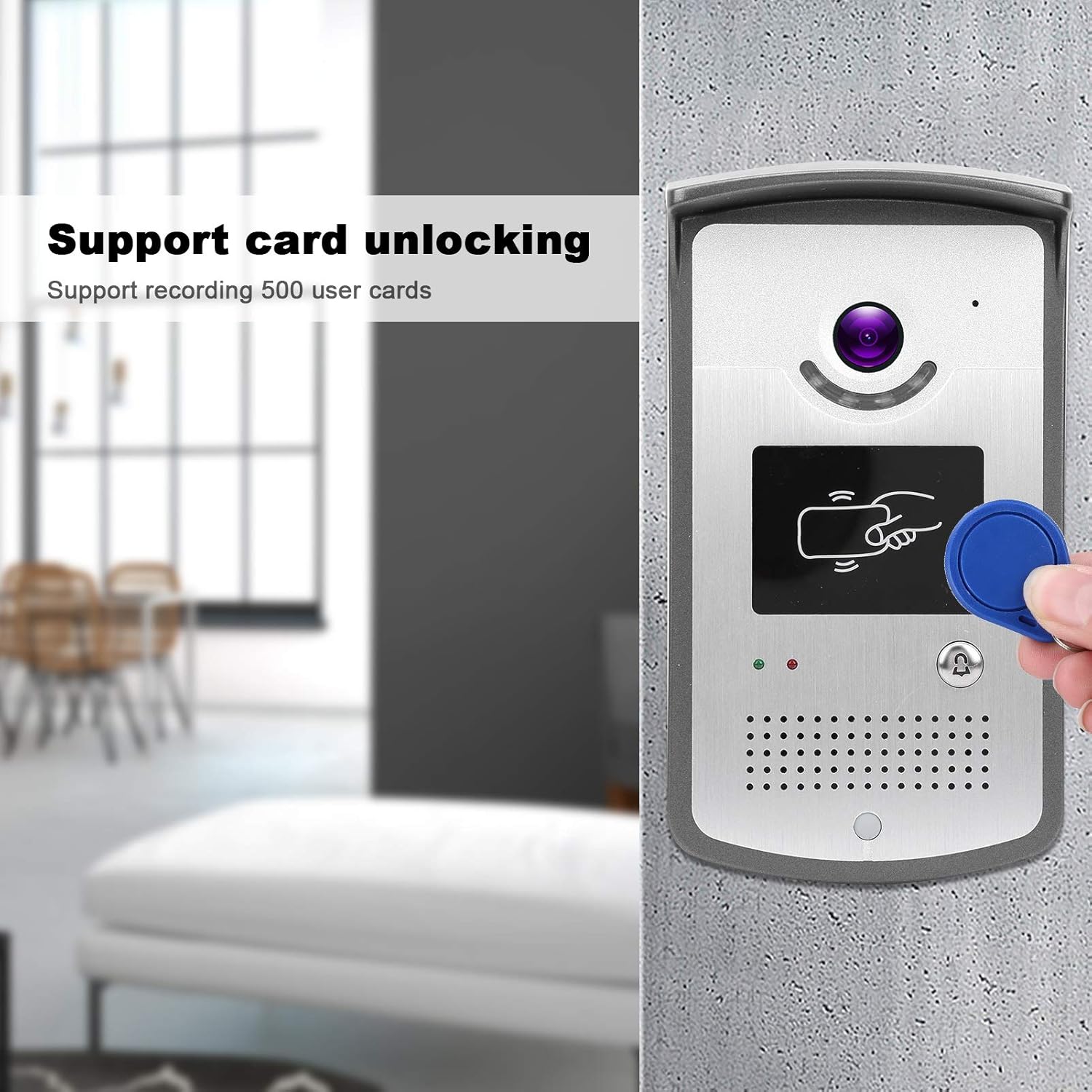 7in TFT 1080P Video Doorbell, WiFi Intercom Doorbell, Waterproof Video Door Phone with 2 Monitors 2 Cameras, Remote Control & Night Vision