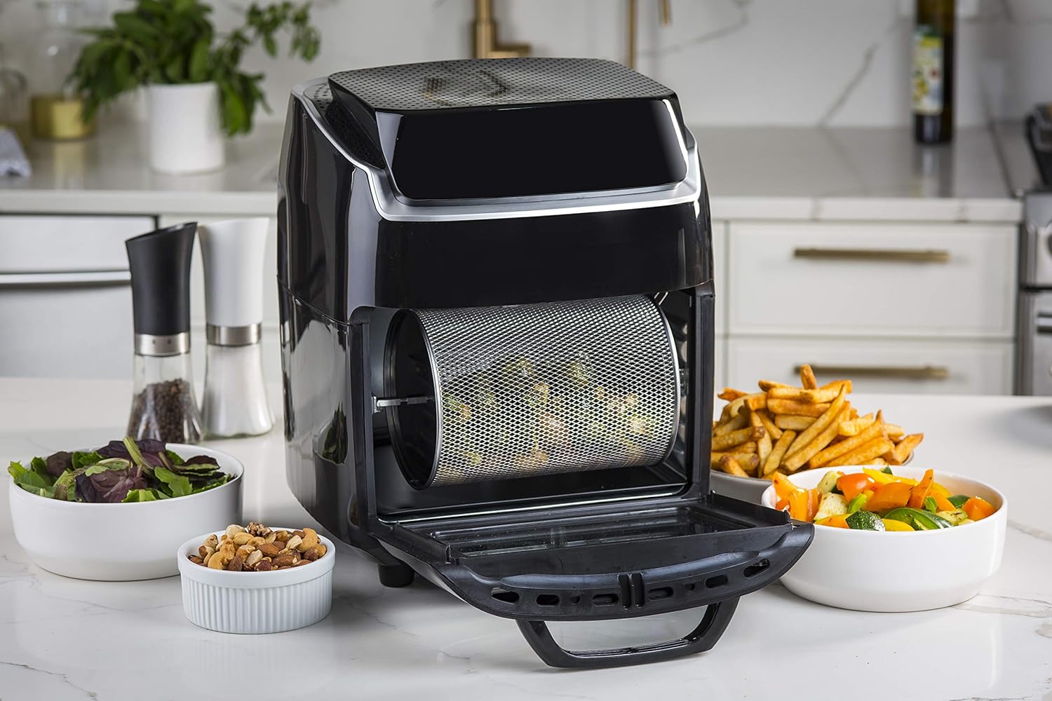 Aria Air Fryers AAO-890 10Qt Air Fryer Oven, Black
