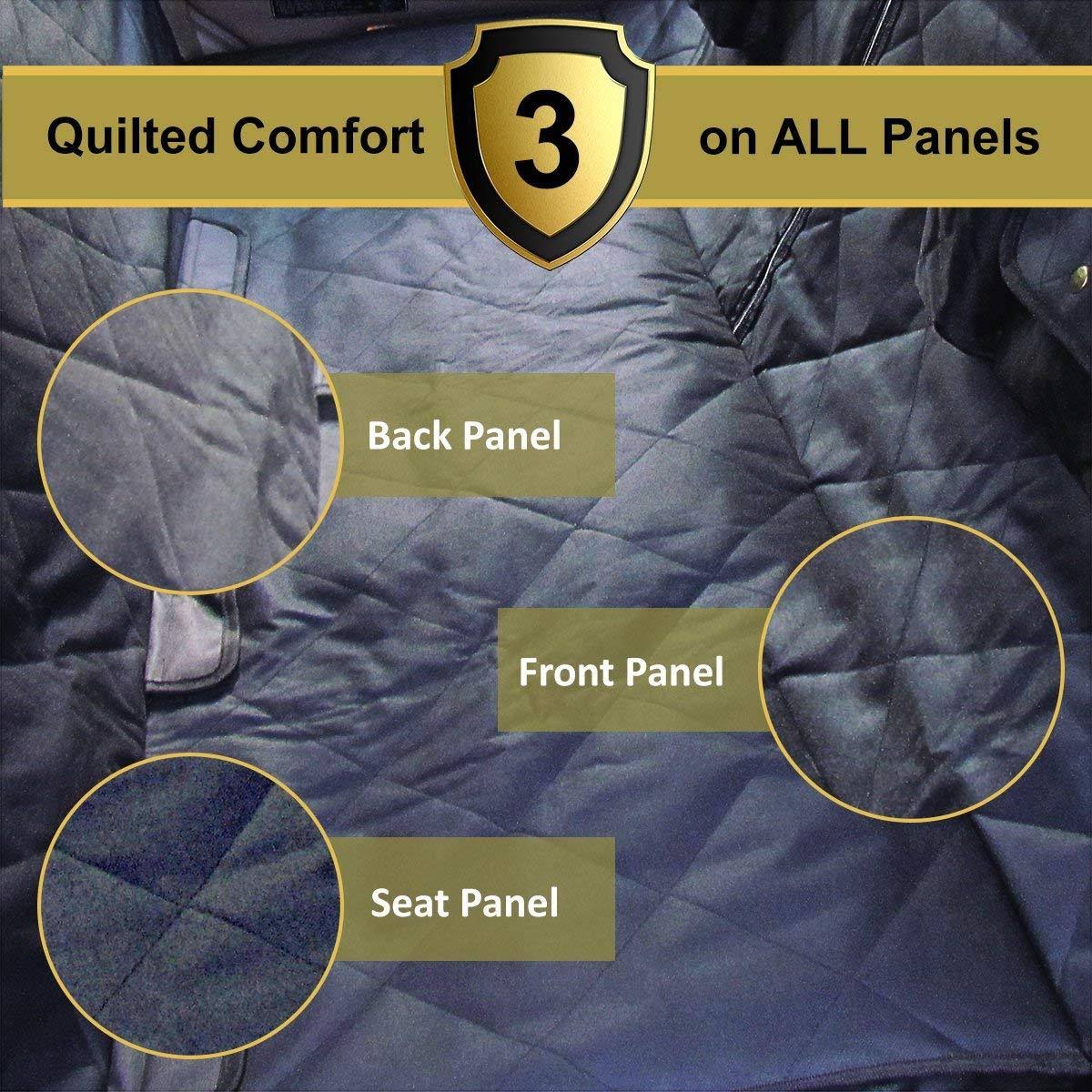 Pet Car Seat Cover for Dogs - Heavy Duty Luxury Rear Seat Hammock Protector - Wa