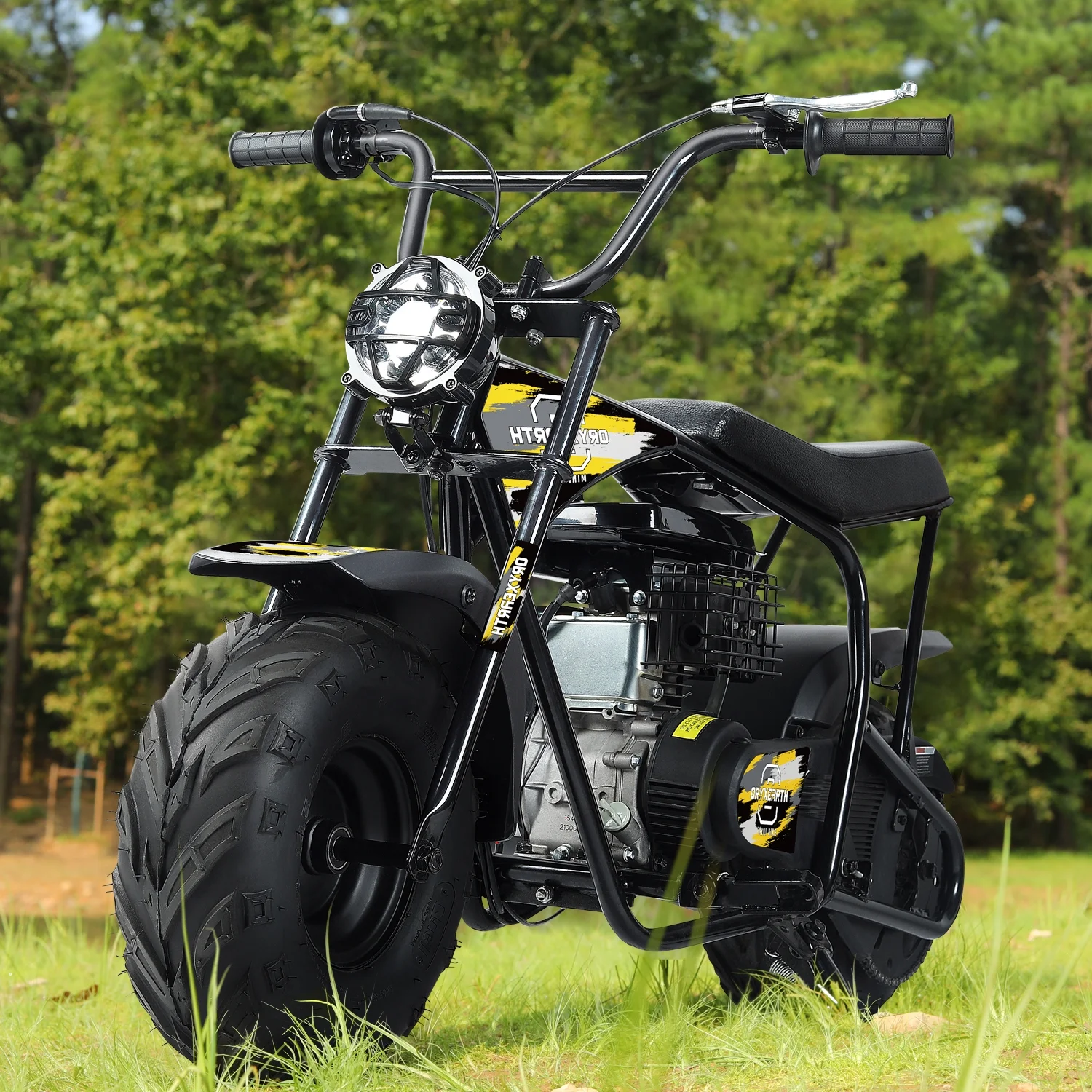 Oryxearth Gas Powered Mini Dirt Bike with Headlight, 105CC 4-Stroke Off-Road Motorcycle
