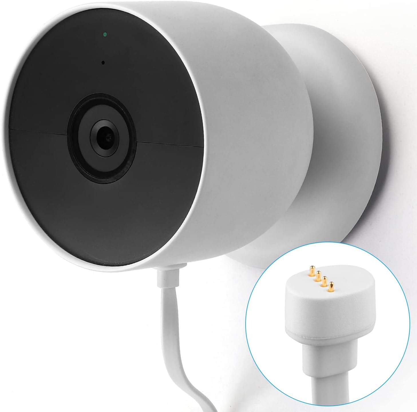 UYODM Solar Panel for Nest Camera (Battery),Keep Your Nest Camera INOUTCAMW 1080p Indoor/Outdoor Working- Silver