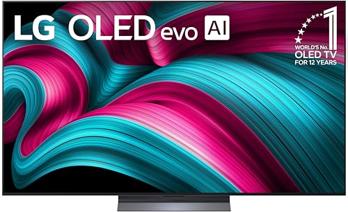 LG 55-Inch Class OLED evo AI 4K C5 Series Smart TV w/Dolby Atmos, Dolby Vision, HDR10, AI Super Upscaling 4K, Filmmaker Mode, Wow Orchestra