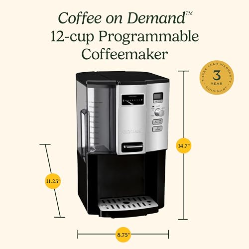 Cuisinart Coffee Maker, 12 Cup Programmable Drip, DCC-3000P1, Black