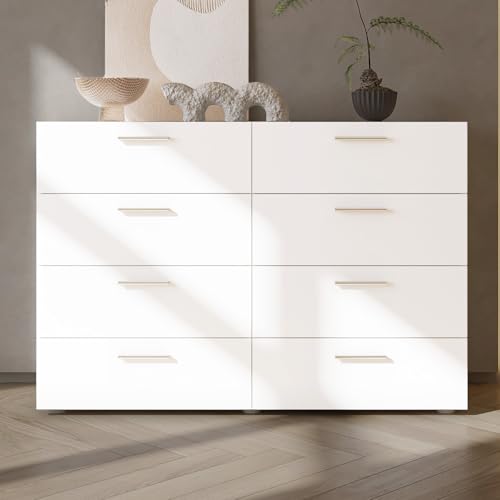 6 Drawer Dresser for Bedroom, Black Dresser Chest of Drawers, Wooden Bedroom Dresser TV Stand, Large Dresser Storage Chest with Deep Drawers