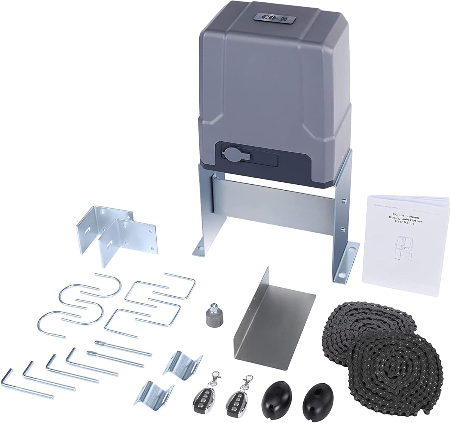 CO-Z Automatic Sliding Gate Opener with Backup Battery, Electric Rolling Driveway Fence Slide Gate Motor