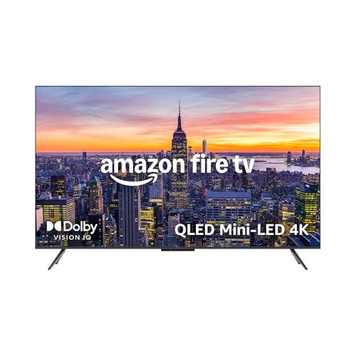 Amazon Fire TV 55" Omni Mini-LED Series, QLED 4K UHD smart TV, Dolby Vision IQ, 144hz gaming mode, Ambient Experience, hands-free with Alexa