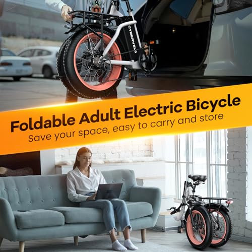 Folding Electric Bike for Adults with Peak 1000W Motor, 48V 20AH Battery up to 30MPH 80 Miles, 20" Fat Tire All Terrain Ebike