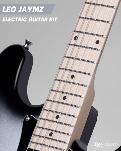 Leo Jaymz 39" Full Size ST Style Electric Guitar Starter Kit with SSH Pickup, 5W Portable Amp, Tuner, Gig Bag, Strap & Accessories (Violet Ocean)