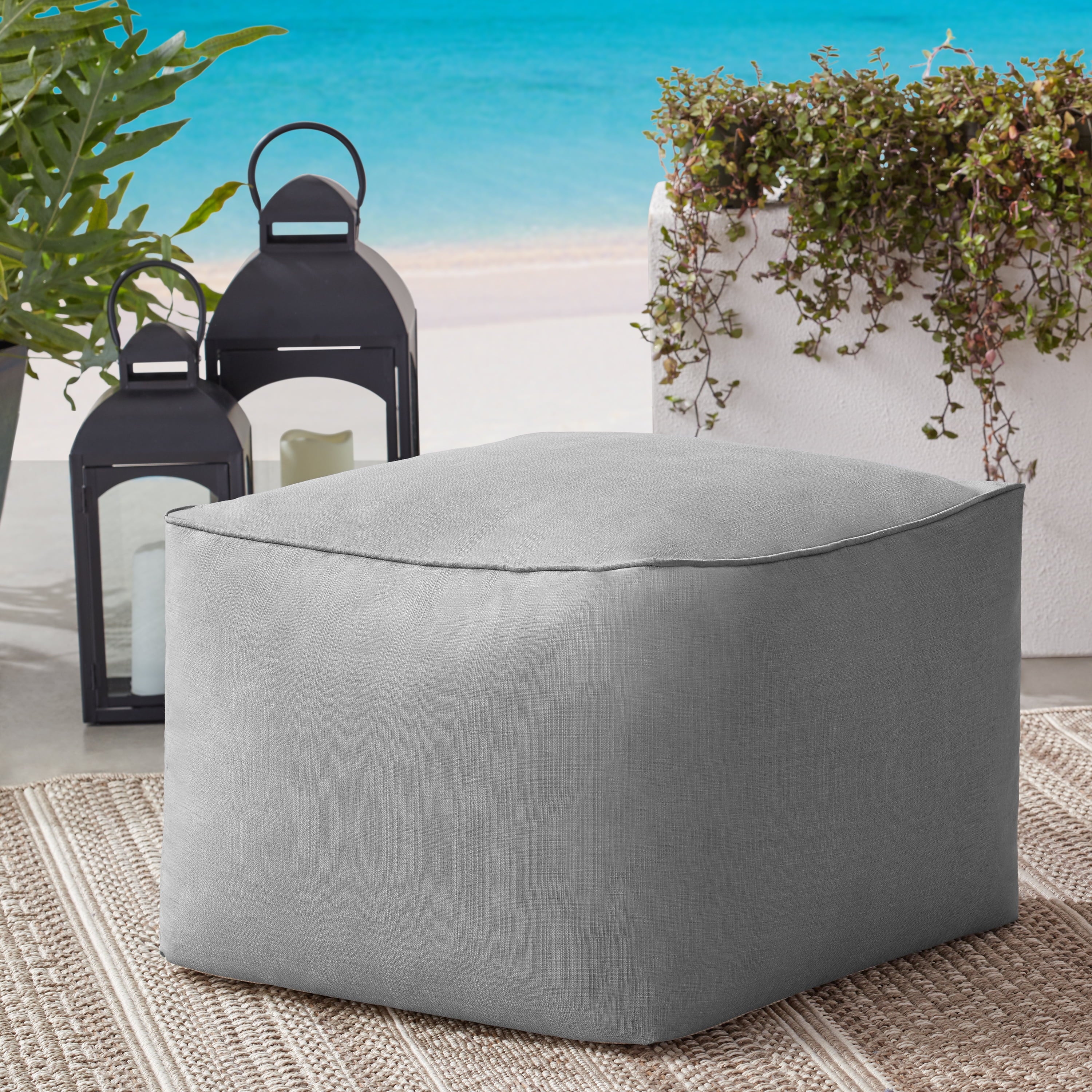 Better Homes & Gardens Dream Bean Patio Bean Bag Chair, Turquoise