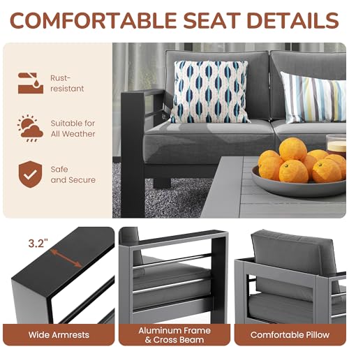 Solaste Aluminum Patio Furniture Set