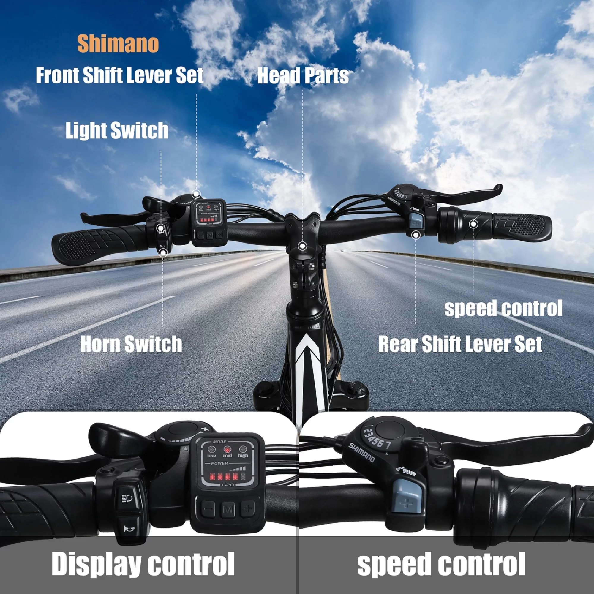 Electric Bike 350W Electric Mountain Bike 21-Speed Shifter Adult Ebike Electric Bicycle for Men Women 36V/10Ah Battery with 3 Working Models, Black