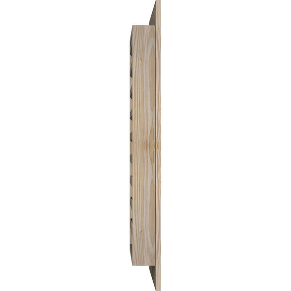 Ekena Millwork 22-in W x 26-in H Vertical Gable Vent (27-in W x 31-in H Frame Size): Unfinished, Functional, Smooth Pine Gable V