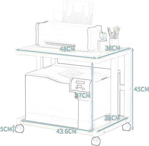 Desktop Printer Stand Printer Stand with Wheels, Under Desk Printer Stand