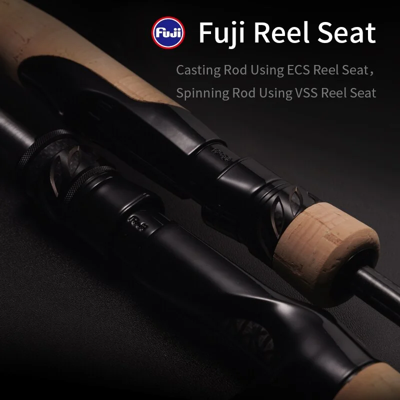 PURELURE WILD 1-Piece Rod All Fuji SIC Guide Rings Pike Rod Black Bass Rod Cork Handle Toray T1100G Cloth Zander