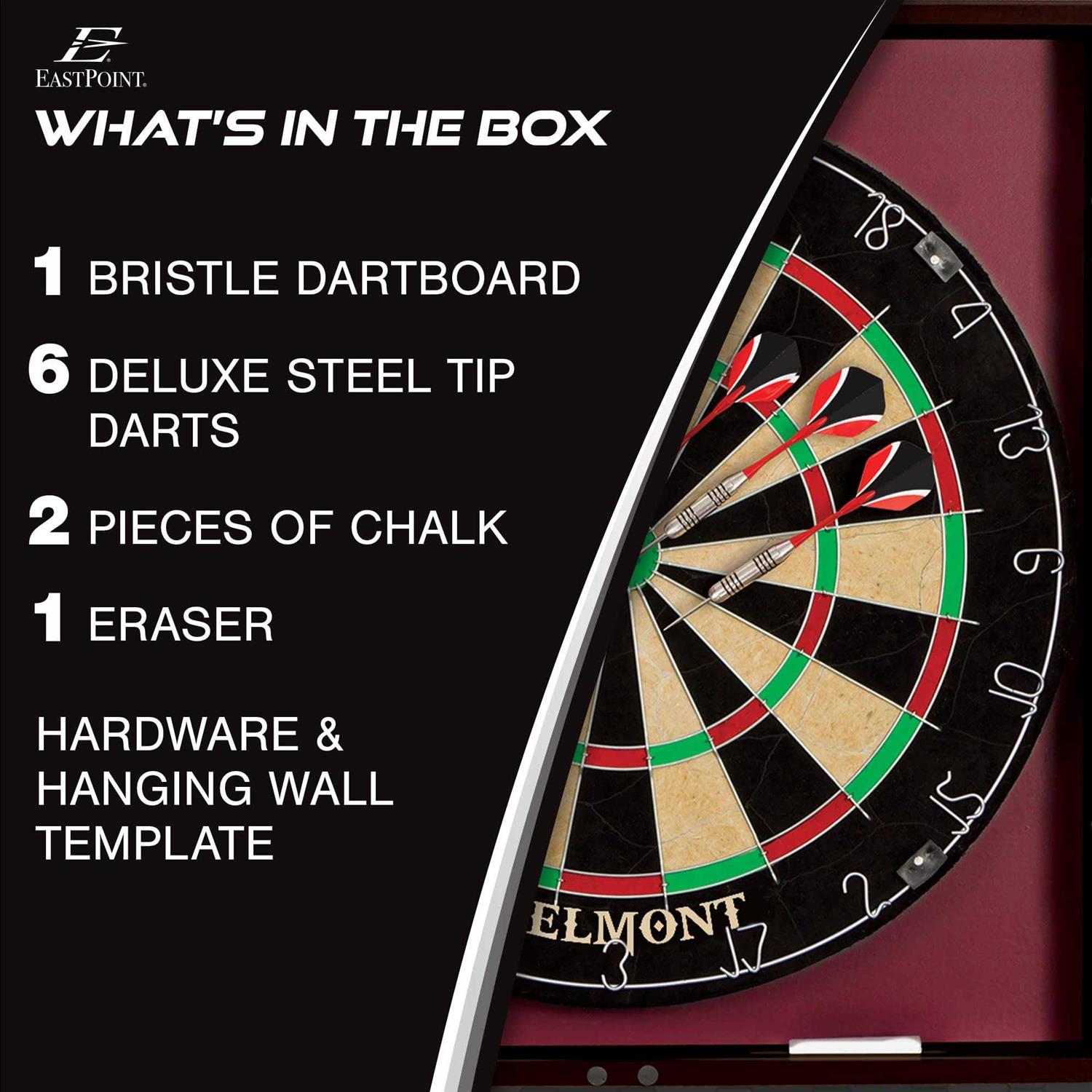 Eastpoint Sports Belmont Official Size Premium Bristle Dartboard and Cabinet Set - Sports Supplies Online Store