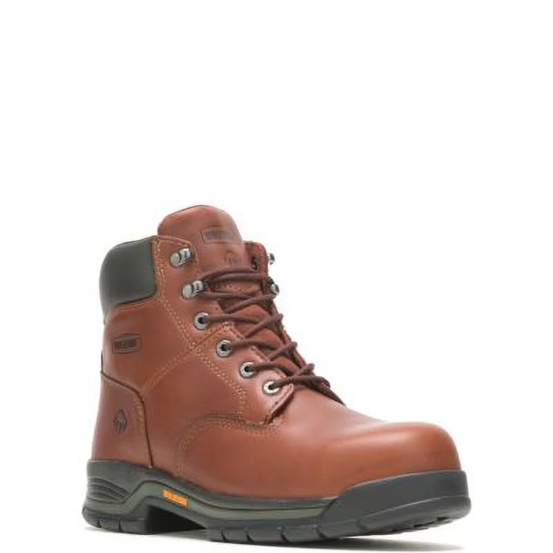 Wolverine Harrison Lace-Up Steel-Toe 6" Work Boot Men Brown - Curated Treasures Market