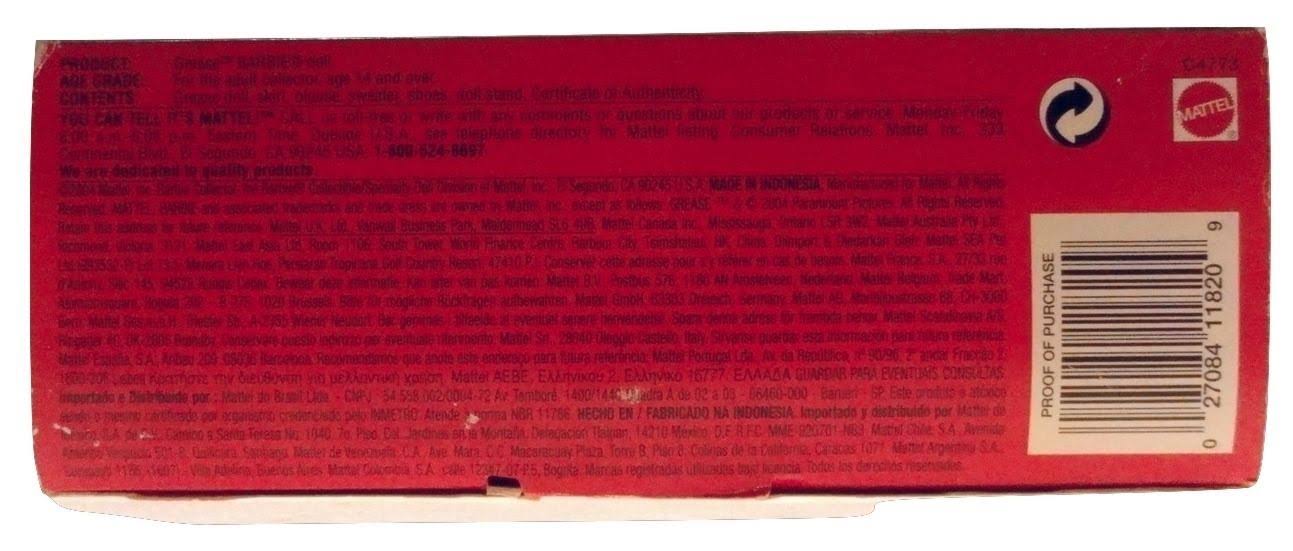 Barbie As Sandy from Grease - C4773 Worn Box