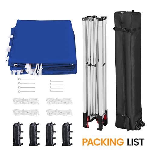 Yaheetech 10x10 Pop Up Canopy with 4 Removable Sidewalls, Portable Enclosed Instant Tent, Waterproof Outdoor Tent, Beach Sun Shelter with 4 Sandbags