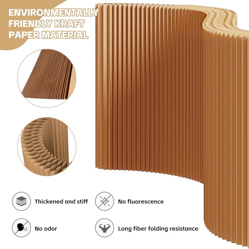 Custom Folding Paper Room Divider, Lightweight Freestanding Privacy Screen Partition Wall for Home or Office, Foldable, Compact Storage