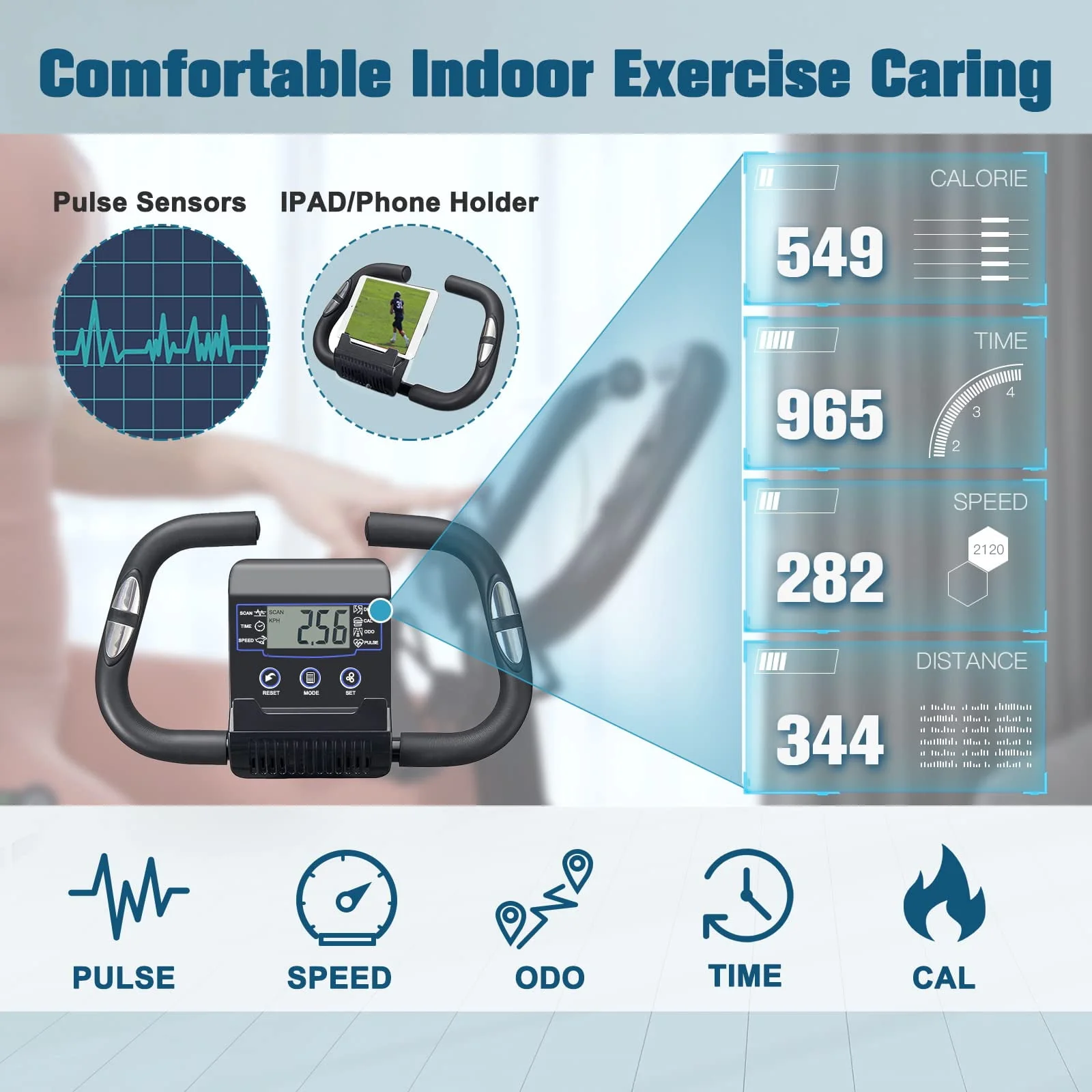 3in1 Foldable Exercise Bike Indoor Cycling Bicycles Stationary for Home Fitness Cardio Workout RELIFE REBUILD YOUR LIFE