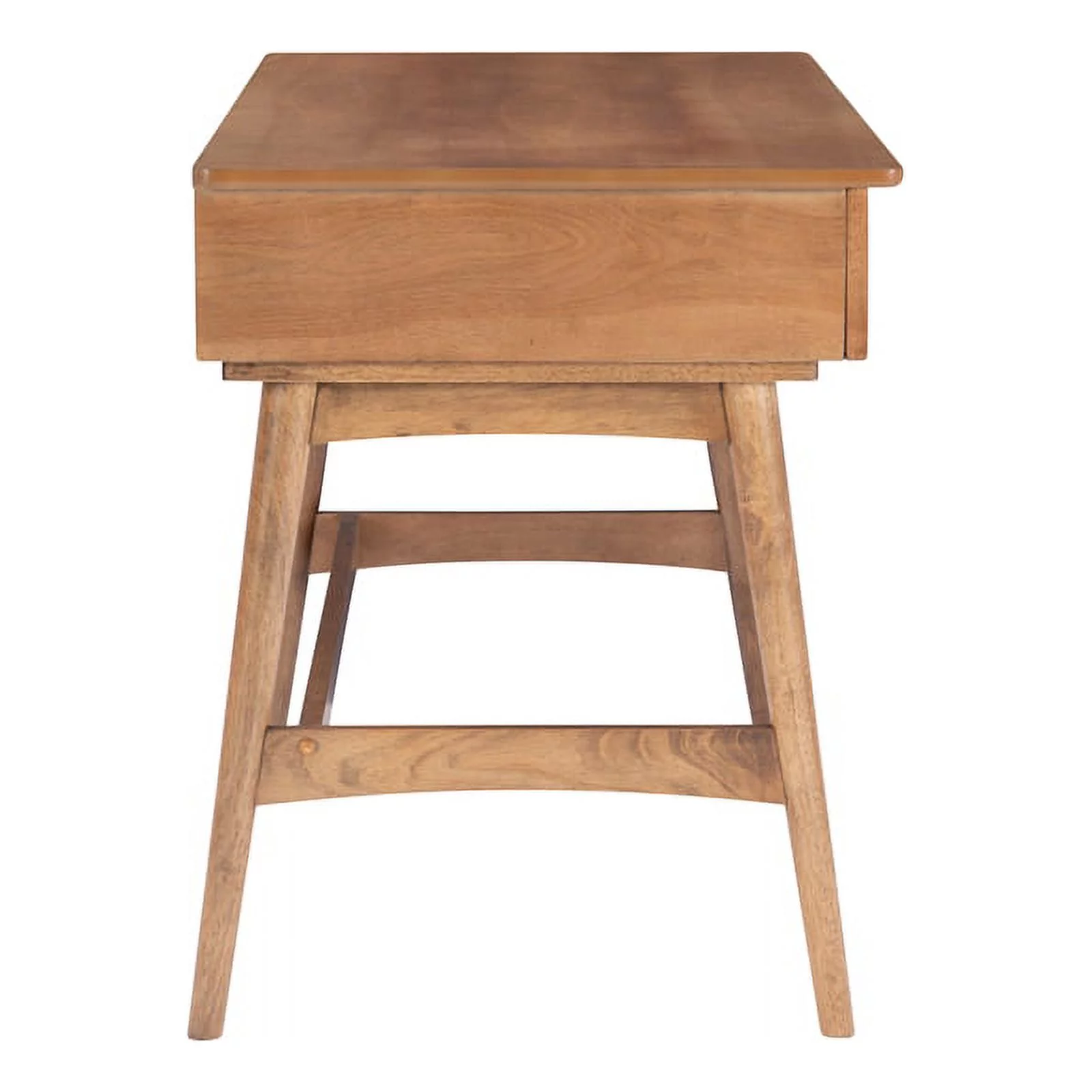 Linon Luca Rattan Wood Desk with Drawers in Natural