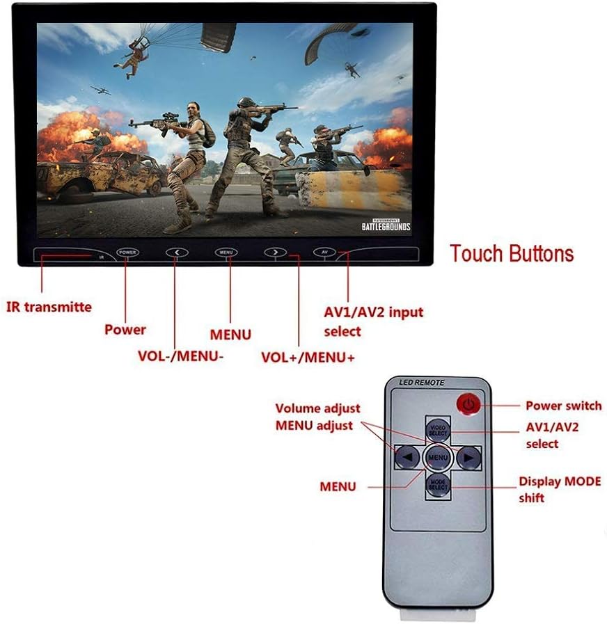ESoku 10.1 Inch Small CCTV Monitor