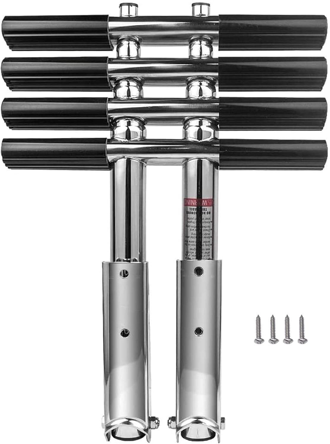 Boat Diver Ladder 4 Step Stainless Steel Marine Dual Vertical Telescoping Tube Ladder