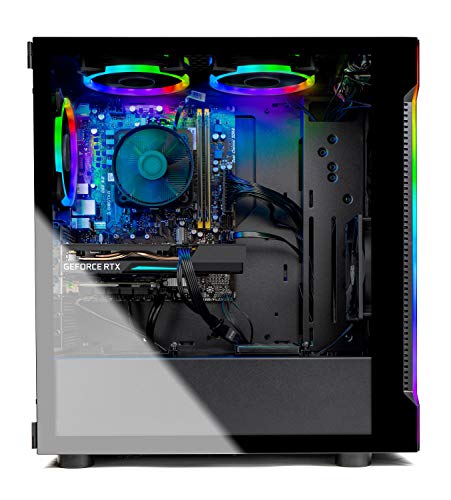 SkyTech Shadow 3.0 Gaming Computer PC Desktop - Ryzen 5 3600 6-Core 3.6GHz, RTX 3060 12GB, 1TB SSD, 16GB DDR4 3200, RGB Fans, AC WiFi, 600W Gold PSU