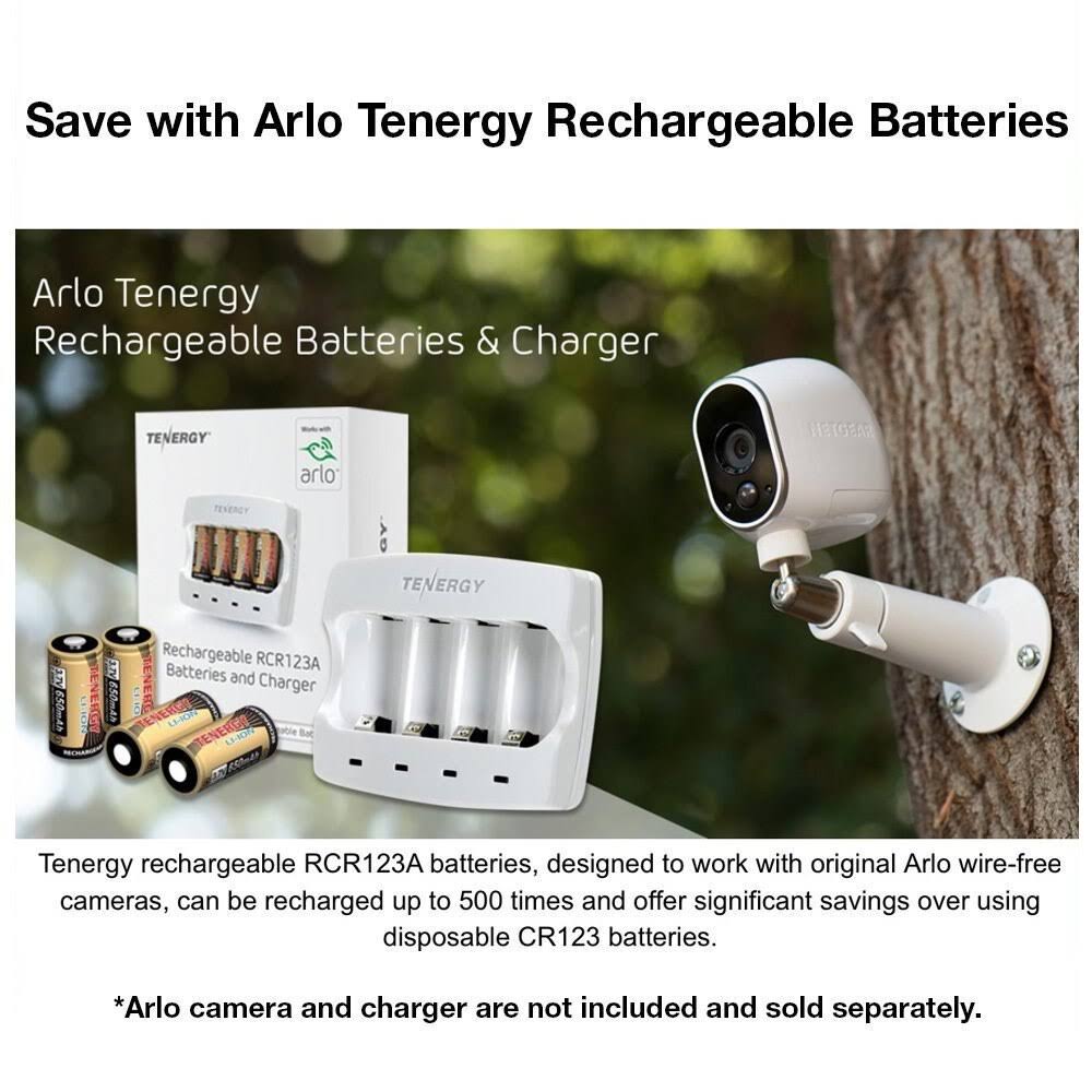 Rechargeable Batteries (24-Pack) Arlo Certified Li-ion 3.7V 650mAh for Arlo Smart Security Camera, UL u0026 Un Certified