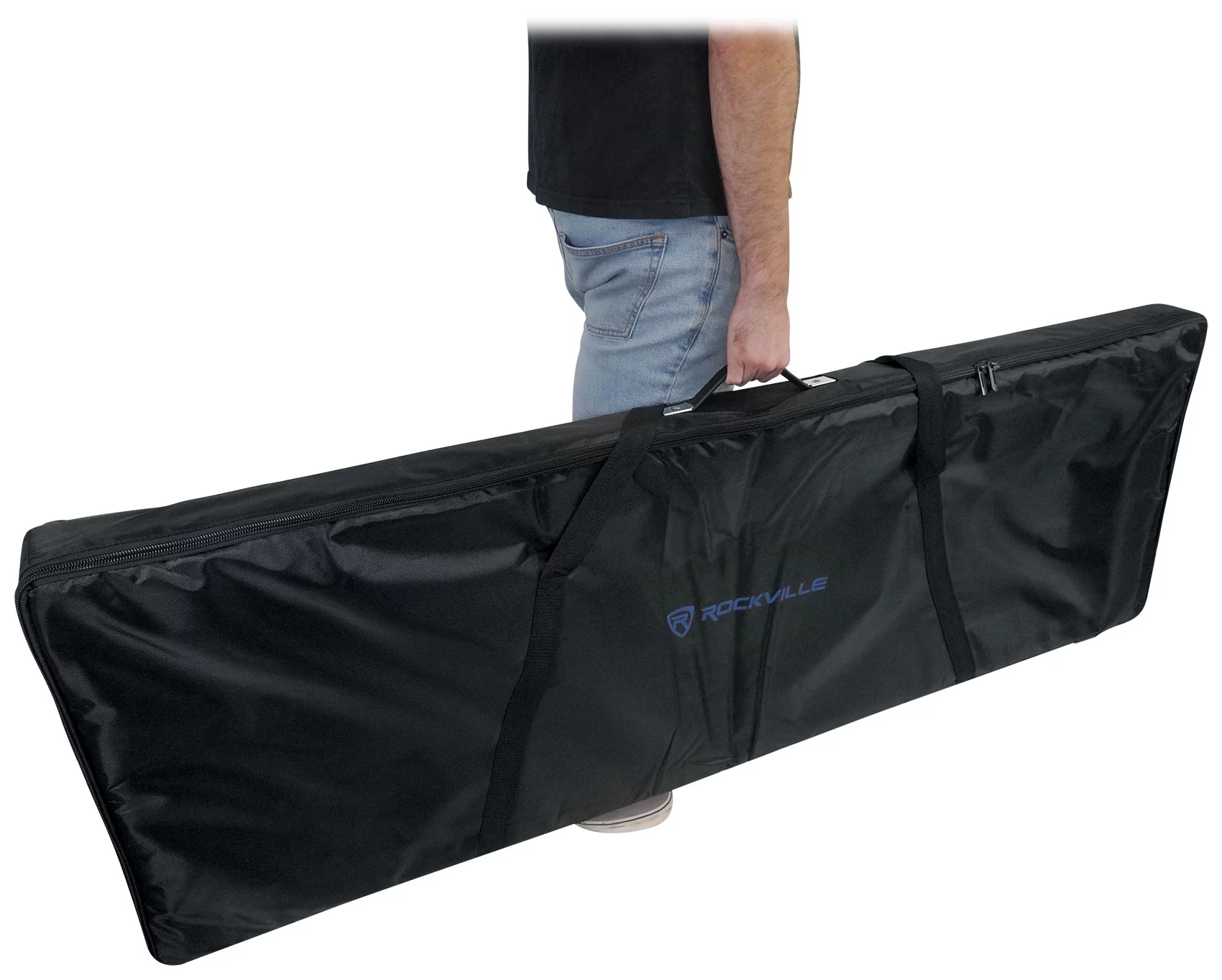 Rockville RTBL4 Adjustable Height DJ Table Folding Legs + Carry Bag 20" x 60"