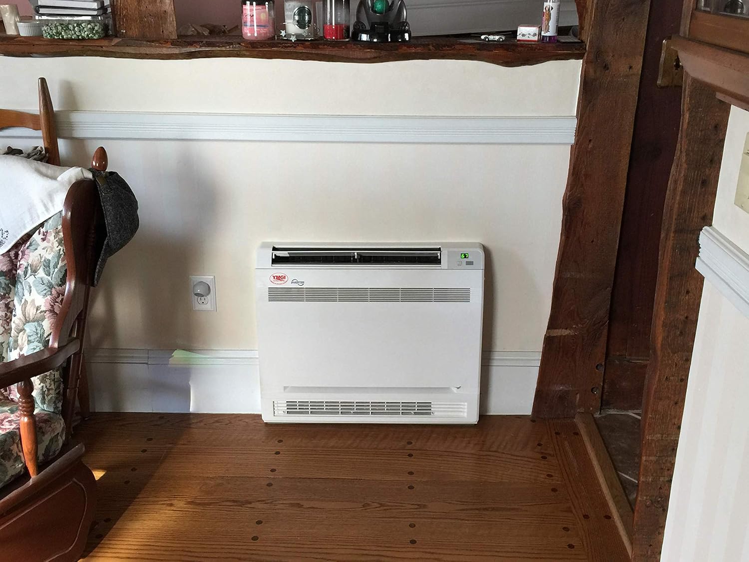 Ductless mini split air Conditioner Heat Pump YMGI 24000 BTU 2 Zone 12000+12000 Floor Mount system with 25 Ft Line set for Home, Residential