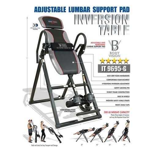 Body Vision Deluxe Heavy Duty Therapeutic Inversion Table - Sports Supplies Online Store