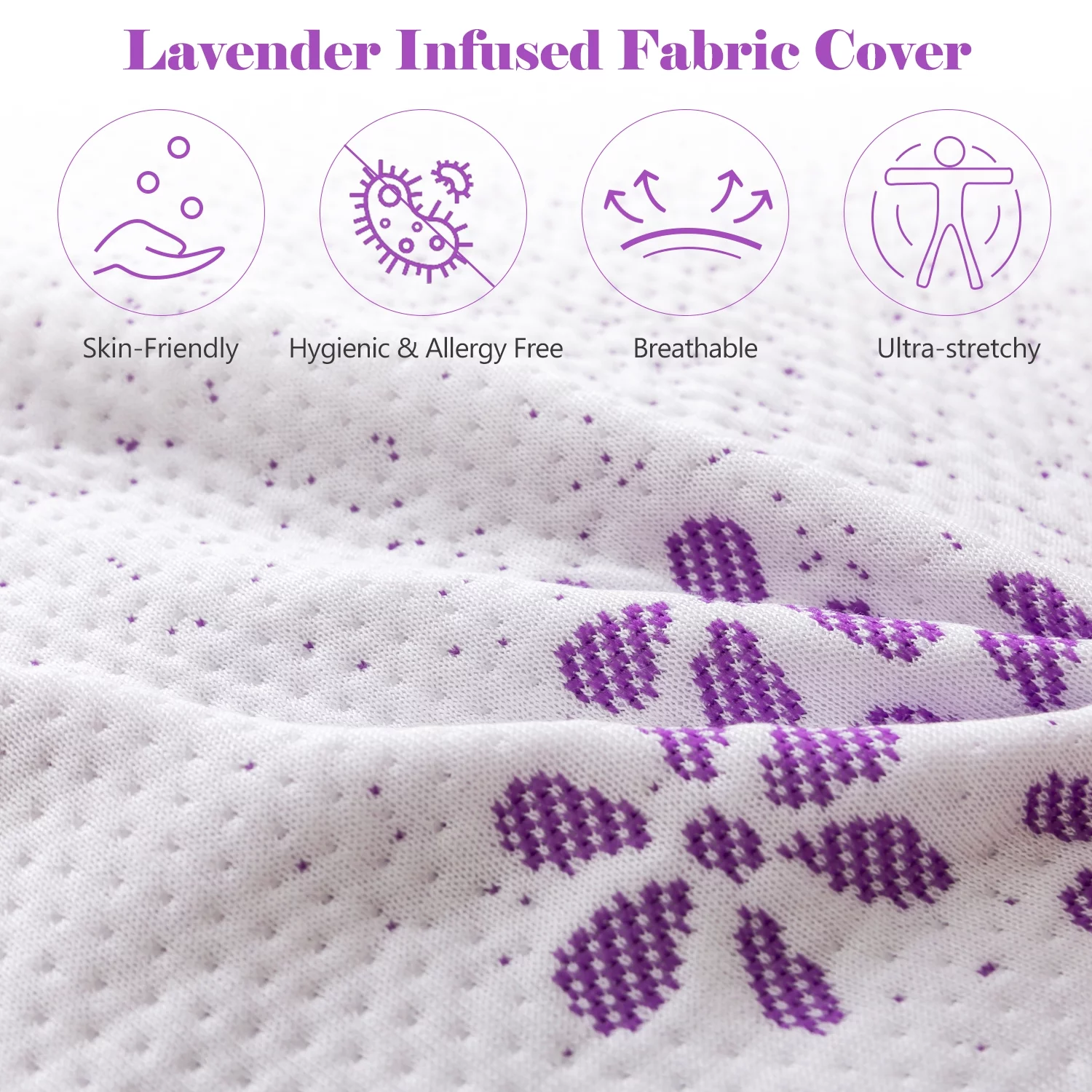 10 inches Queen Mattress,Memory Foam Mattress Bed in a Box with Lavender Infusion,Made in USA