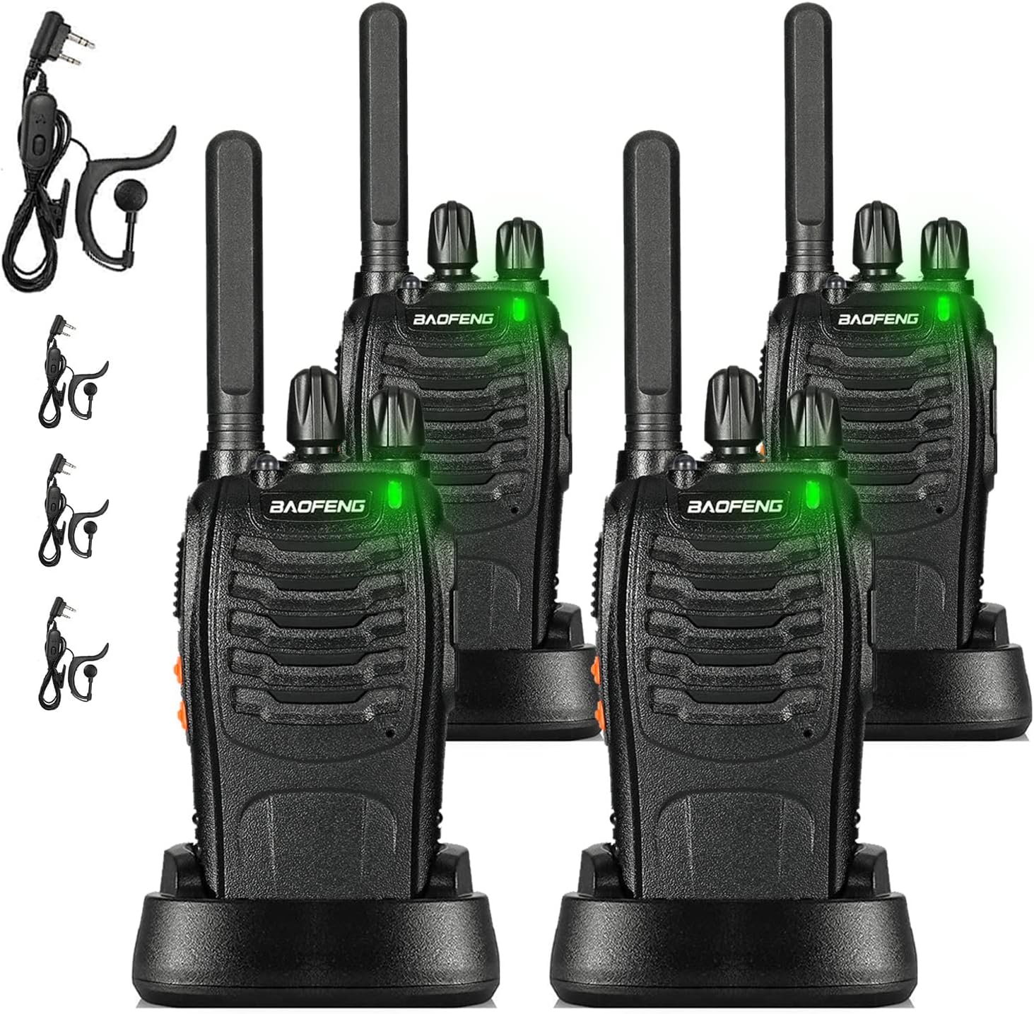 BAOFENG BF-88ST Walkie Talkies for Adults, Portable License-Free Walkie Talkie with Hands Free VOX USB Charging