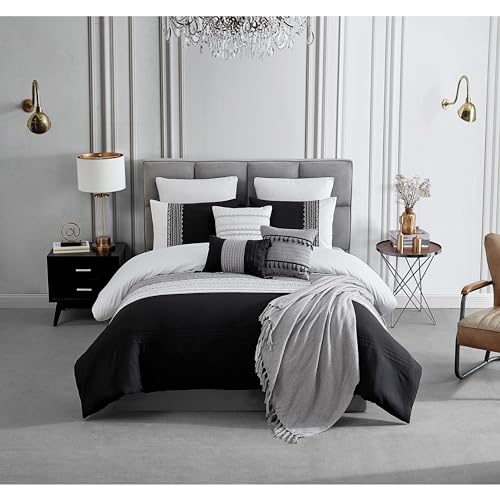 Riverbrook Home 100% Polyester Comforter Set, Queen, Hillcrest - Ivory/Gold, 9 Piece Set