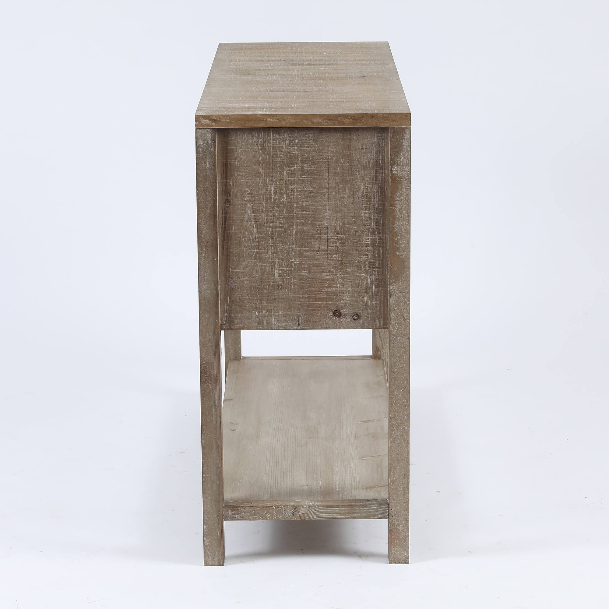 LuxenHome Wood Farmhouse Buffet Storage Cabinet
